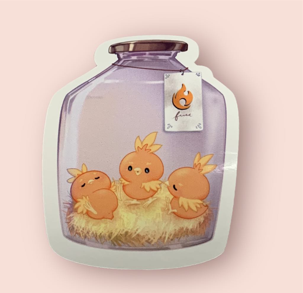 Bottled Torchic Die-Cut Sticker